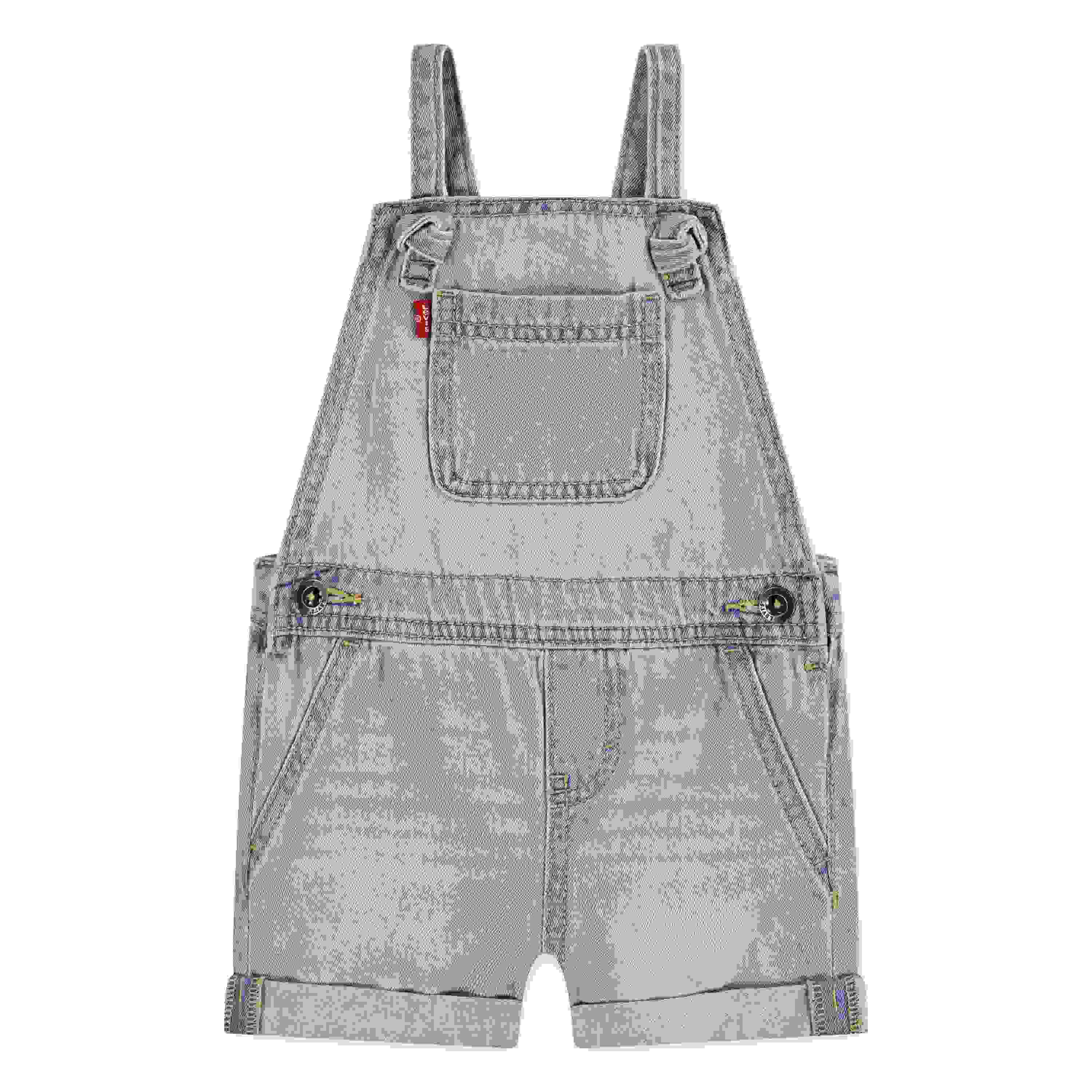 Levi's Knot Strap Infant Girls' Light Blue Wash Denim Shortalls